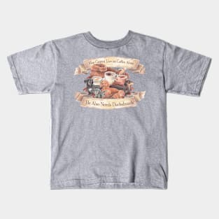 Man, Coffee, and Dachshunds Kids T-Shirt